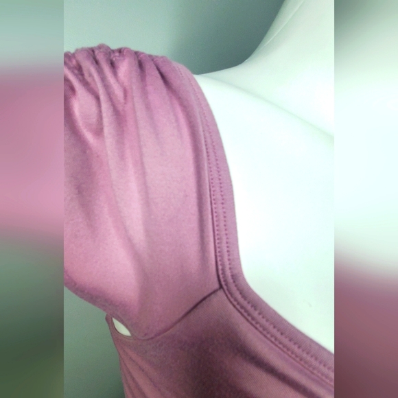 Free People Size XS - FP Movement "Breathe Deeper Crop Tank/Top InPink Ruched - Picture 9 of 11